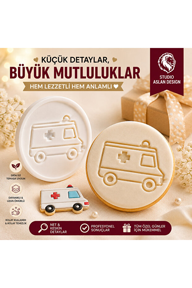 Ambulance Mold for Sugar Paste & Cookie Seal – Fondant Printing Mold
