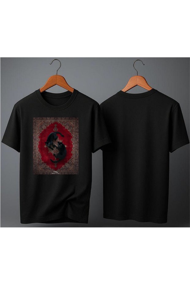 Oversize Double Panther Printed Design Unisex T-Shirt
