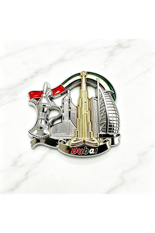 R494 City landmark metal refrigerator Burj Khalifa Sailing Hotel Arabian Coffee Pot souvenir magnet multicolor optional