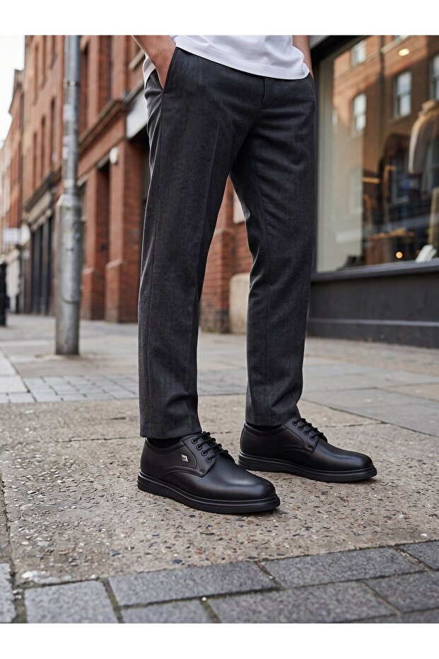 Thick Padded Sole Matte Shiny Boys' Classic Corded Circumcision Suit Shoes