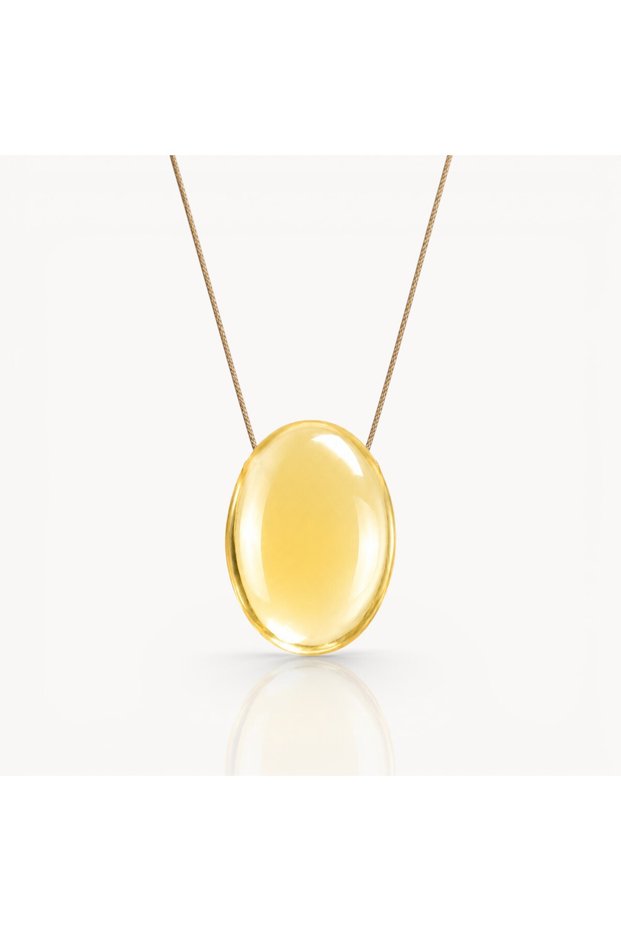 Zodiac Signs Collection 100% Natural Citrine Pendant - Gemini Zodiac Stone
