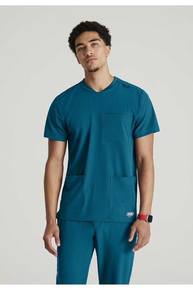 Skt193 Thesis Men's Scrubs Top – Imported, 4-Way Stretch, Moisture-Wicking, and Comfortable Doctor/Nurse Single Top