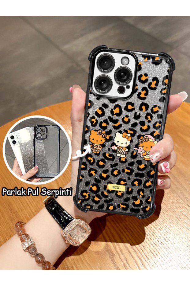 iPhone 15 Pro Compatible Transparent Four Corner Silicone Coated Glossy Edge Case