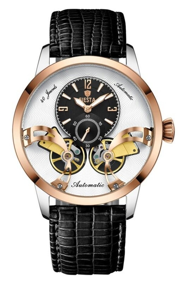 F25039M Automatic Wristwatch with Leather Strap