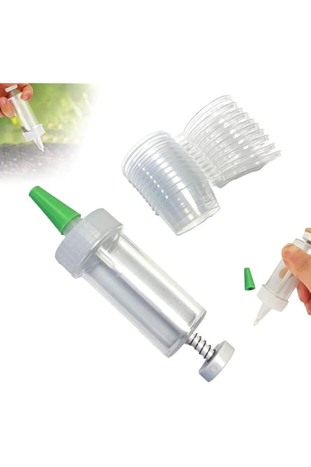 YelaJoy 2026 New Mini Seed Spreader, Sowing Seed Dispenser Seed Planter Tool, Hand-held Manual Seedlings Dibber and Widger Set, Small Seed Planter Tool for Garden