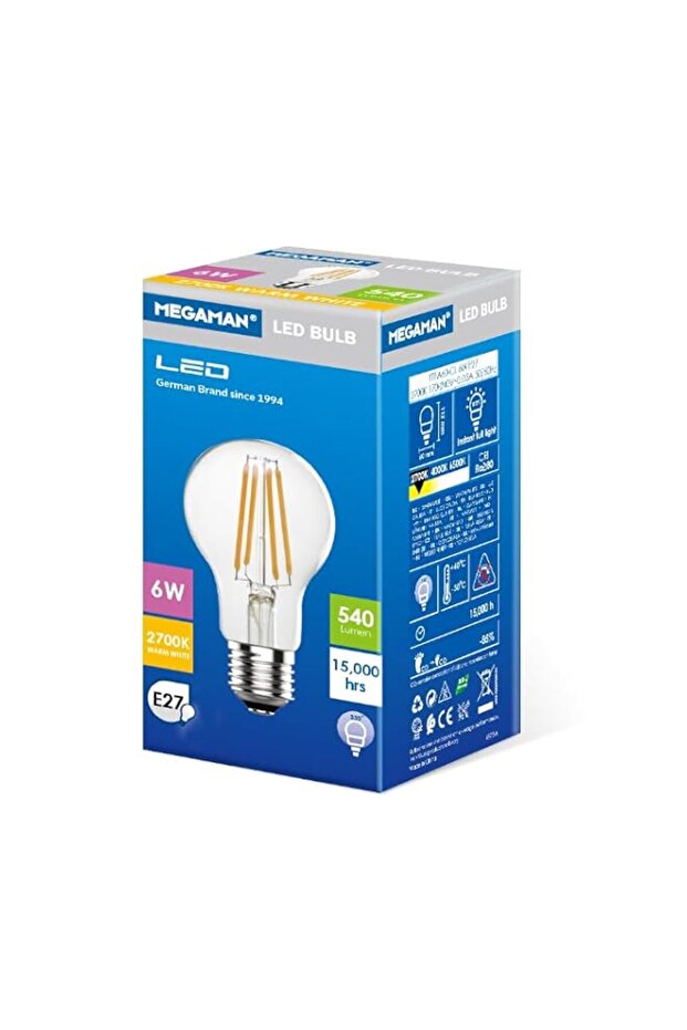 Megaman Led Filamint 6w 2700k E27 Nondim
