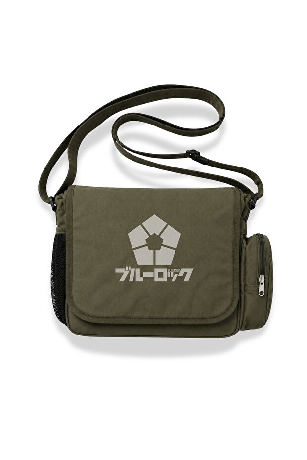 Unisex Bluelock Logo Printed Anime Messenger Bag