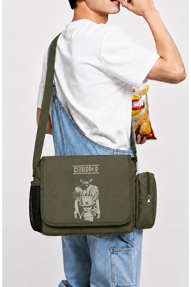 Unisex One Piece Chopper Anime Printed Messenger Bag