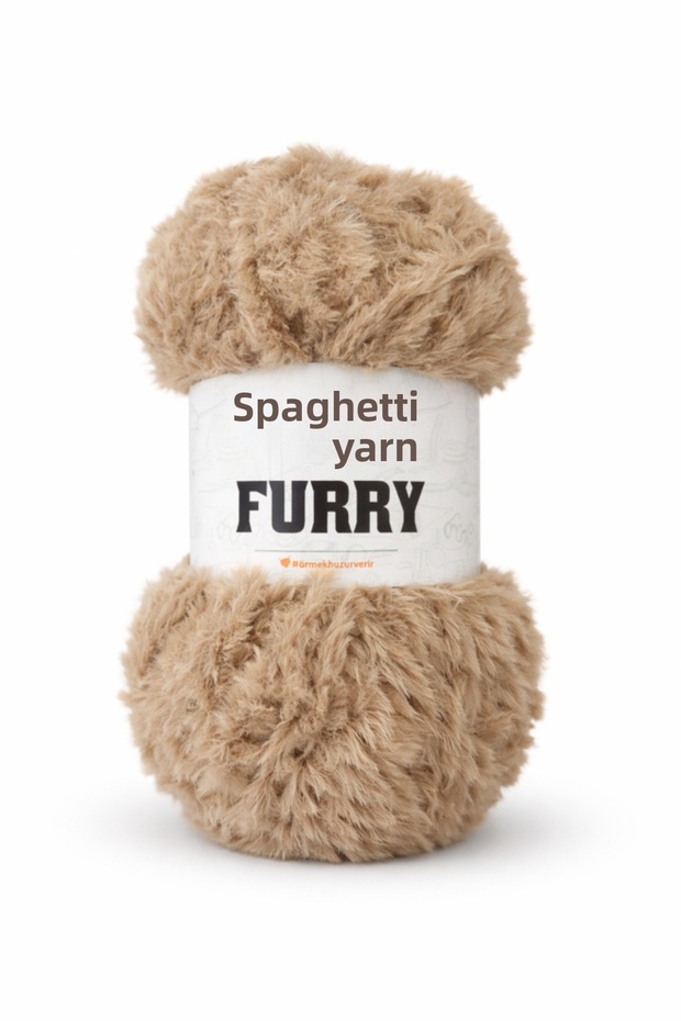 Furry Beige Velvet Hand Knitting Yarn
