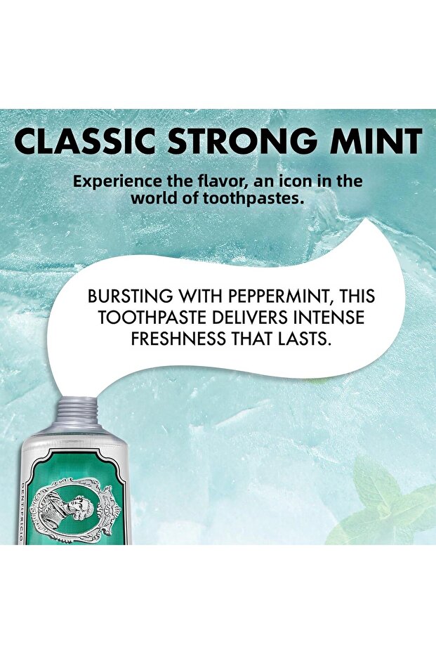 Classic Strong Mint Toothpaste, 85 ml - Long-Lasting Freshness with Intense Mint Flavor X 2 - 2