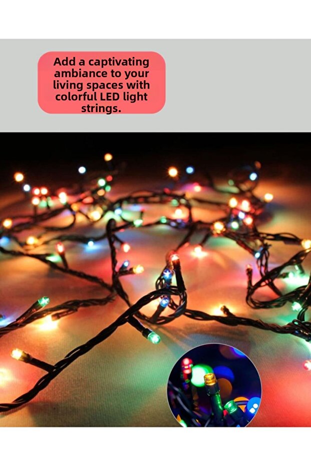 إضاءة إكليل LED مزخرفة 8 أوضاع إضاءة مختلفة