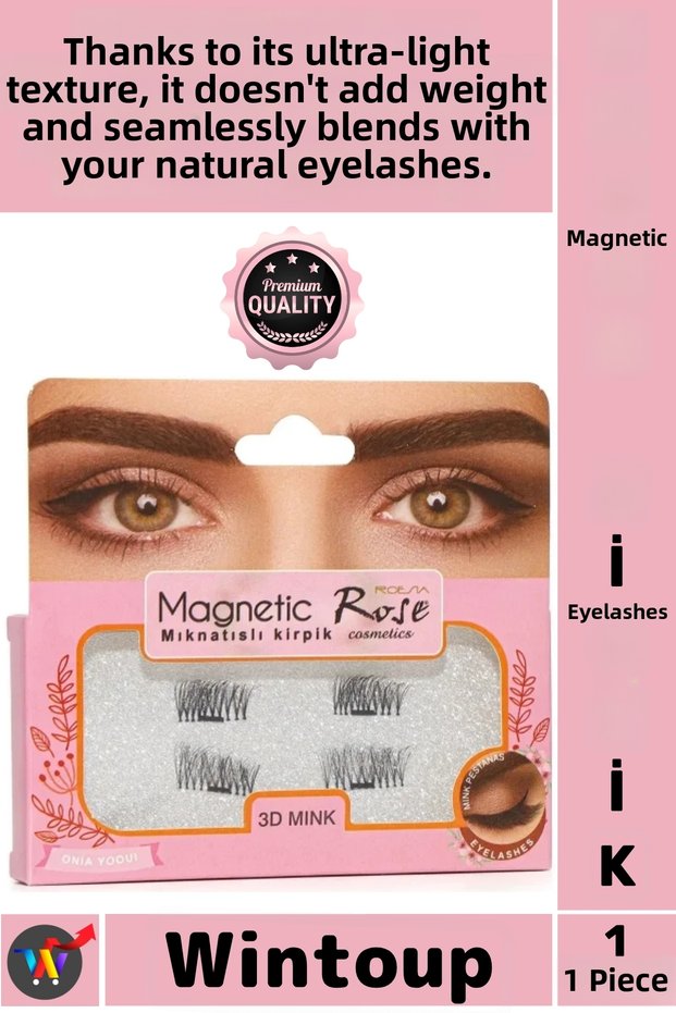 # Eyelashes with Strong Magnets Natural Look Easy to Use No Adhesive Design Magnetic False Eyelashes