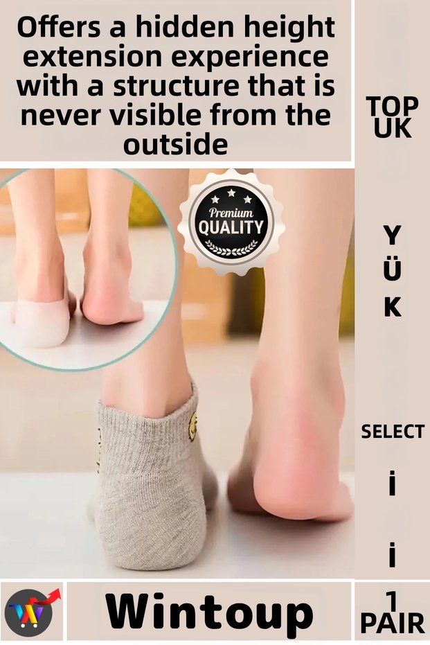# Insoles Height Extender Orthopedic Shoe Insoles Gel Comfortable Hidden Comfortable Silicone Heel Elevator