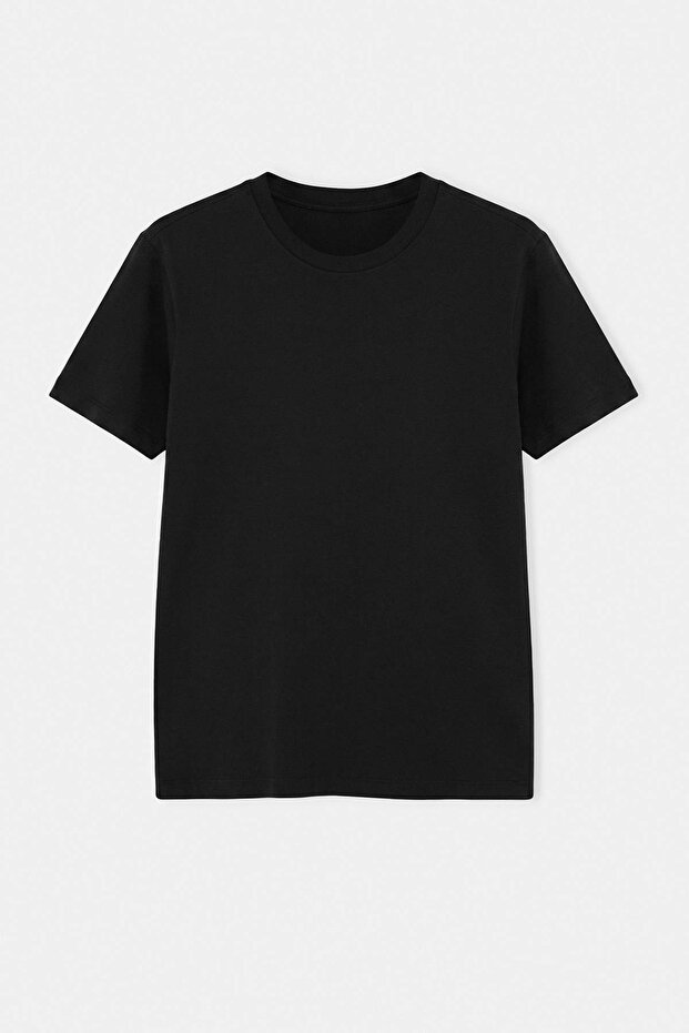 Grimelanj-Siyah-Beyaz-Haki-Lacivert 5'li Slim/Dar 5'li Paket %100 Tok Kumaş T-shirt TMNAW20TS0243 - 10