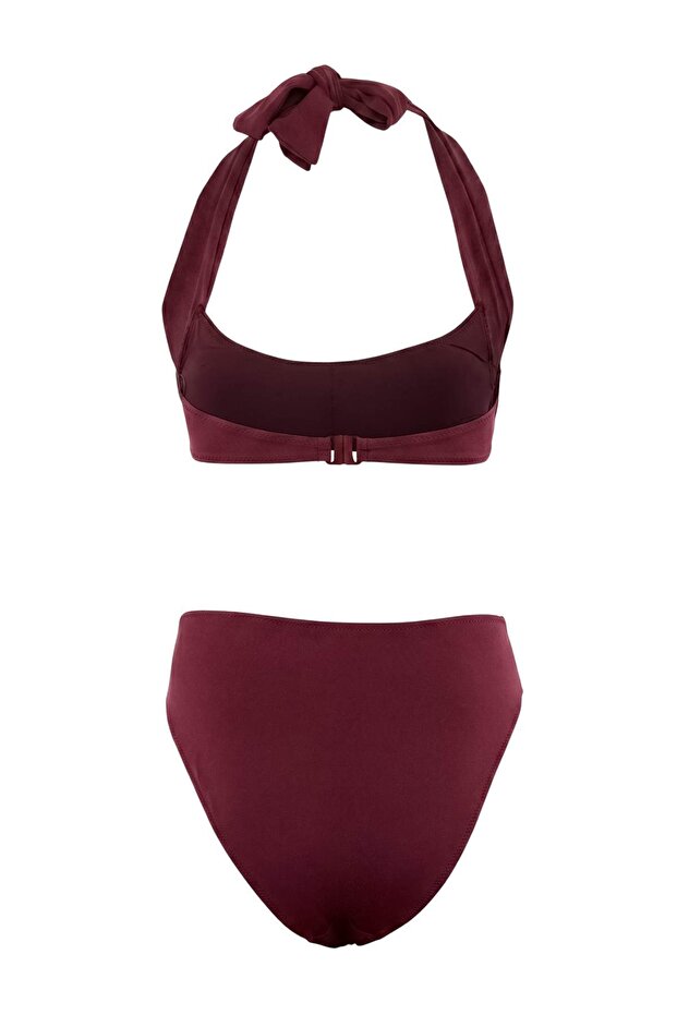 Mürdüm Kaplı Regular Klora&Suya Dayanıklı Uzun Ömürlü LYCRA® XTRA LIFE Bikini Takımı TBESS26BT00147 - 3