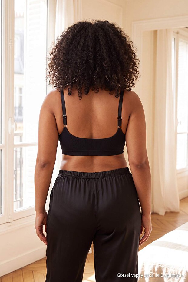 Çok Renkli 2li Seamless/Dikişsiz Dantel Detaylı Kapsız Askılı Bralette Sütyen TBBSS26CW00018 - 5