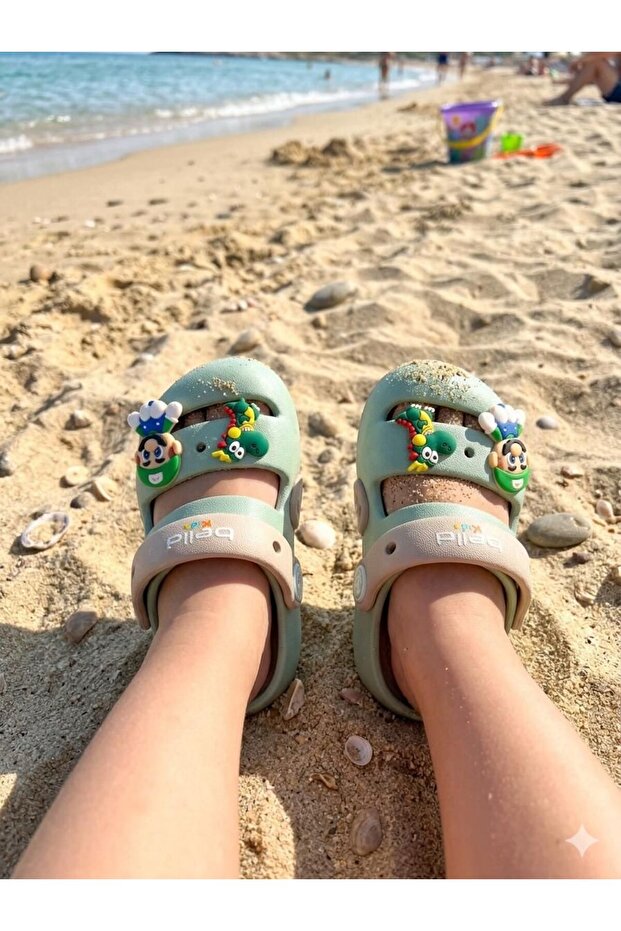 Baby Boy Sandals Slippers Ultra Soft Flexible Non-Slip Sole Figured Summer Model