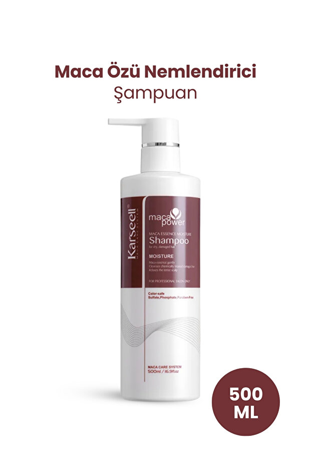 Karsil Moisturizing Shampoo with Argan Oil for Deep Hair Repair with Maca Extract 800ml