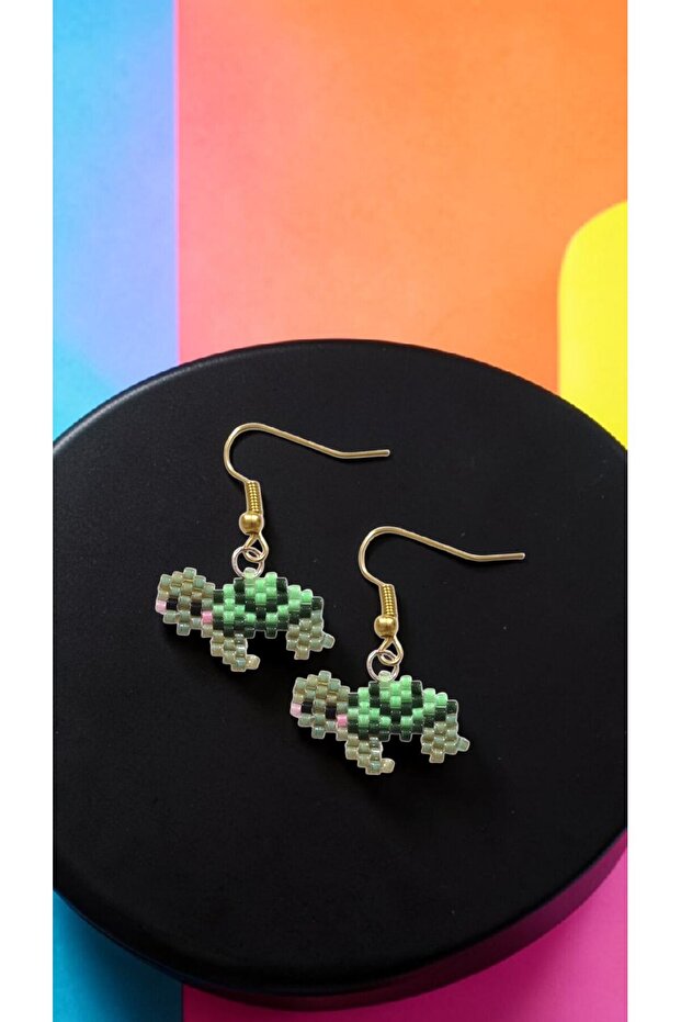 Miyuki Bead Handmade Turtle Earrings