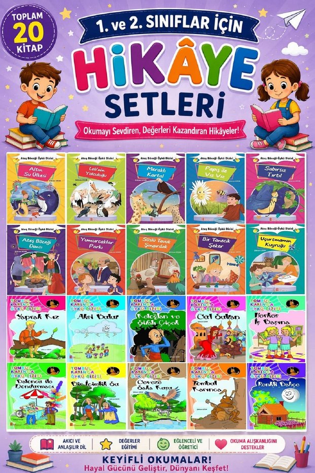 1St and 2Nd 20 Book Set of Stories That Make Students Love Reading - 32 Pages