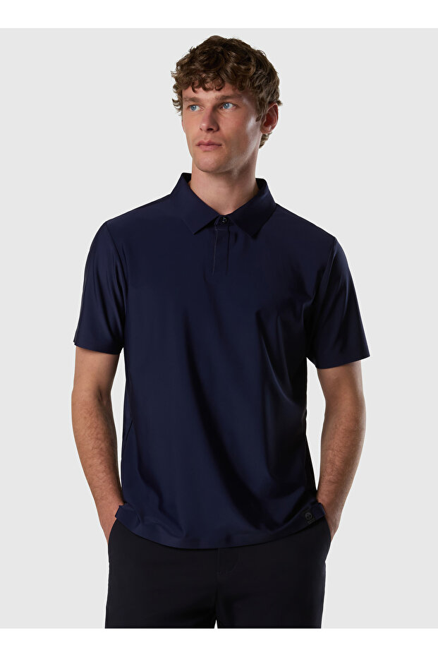 Dark Navy Blue Men's Polo T-Shirt Ns0000692710