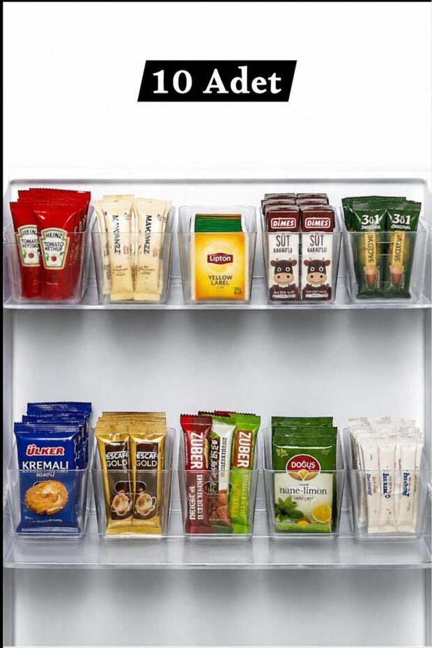 Wh-60 10 Pieces Refrigerator Door Organizer