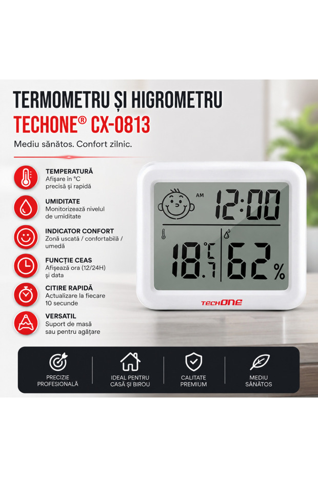 Termometru și higrometru de cameră CX-0813 - 8