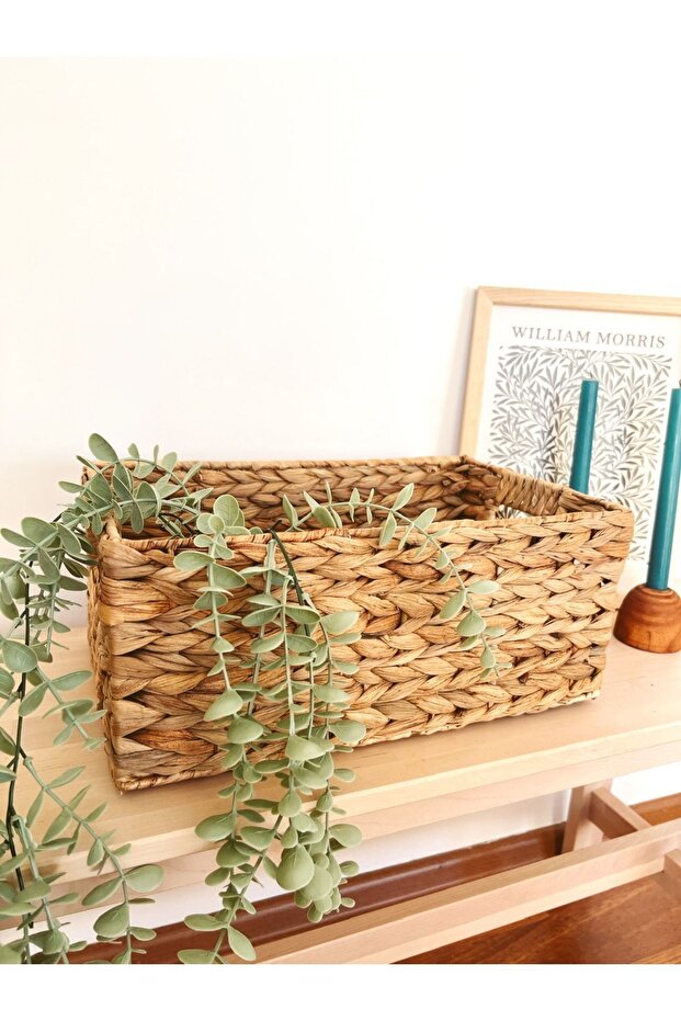 Wicker Sturdy Rectangular 36X21X15 Basket / Organizer