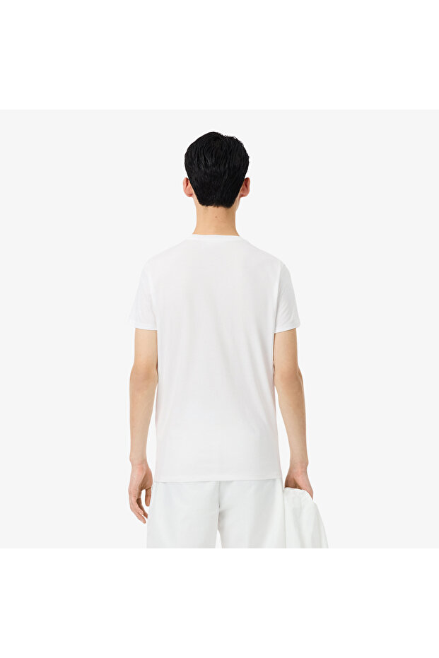Erkek Regular Fit Bisiklet Yaka Beyaz T-Shirt - 3