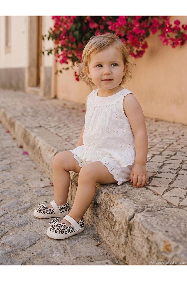 Embroidered Shorts Set for 6-18 Months - Off-White
