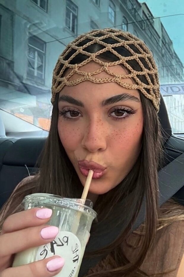 باندانا شبكية فاخرة محبوكة يدويًا