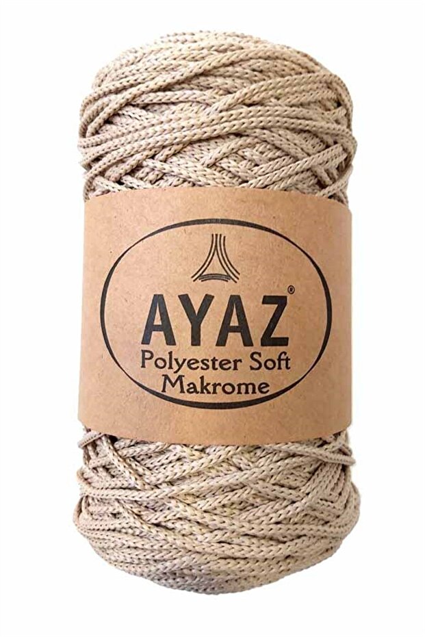 250 Gram 3mm Polyester Soft Makrome 175 Metre 2199 Taş - 2