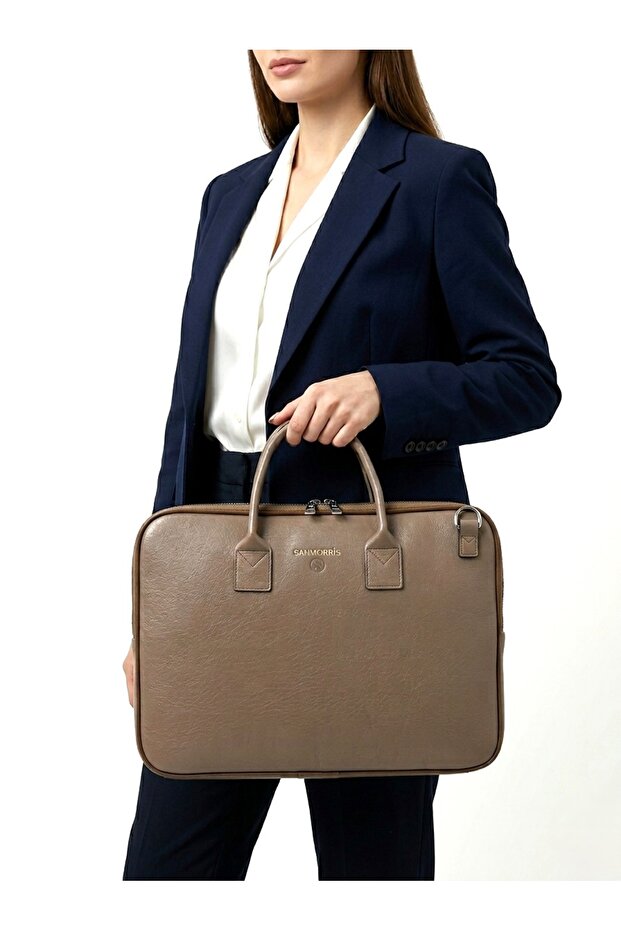 Sn 1446 Laptop Bag with Shoulder Strap and Laptop Compartment, Briefcase, Vi̇zon