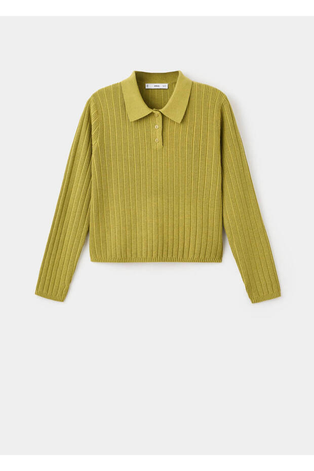 Polo Neck Rib Sweater - 3