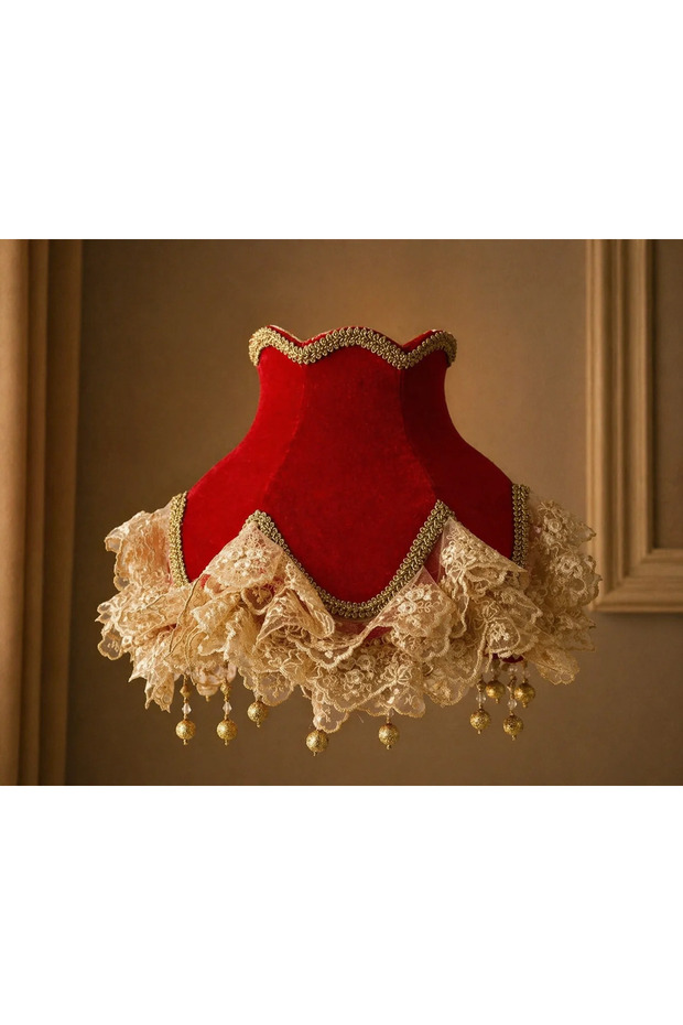 Velvet Covered Handmade Classic Model Red Lampshade Vinta Other