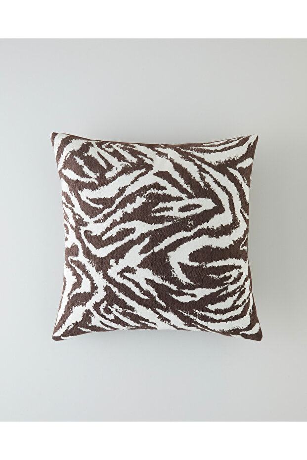Zebra Decorative Throw Pillow 43X43 cm Brown