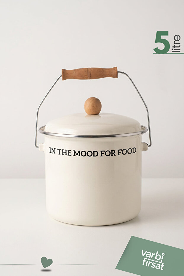 20 cm 5 Lt Flat Form Enamel Bakraç | Multi-Purpose Kitchen and Presentation Container