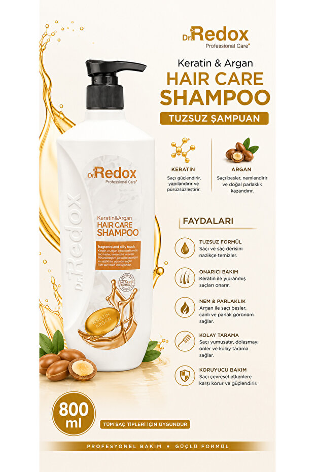 Keratin&Argan Hair Care Shampoo 800ml