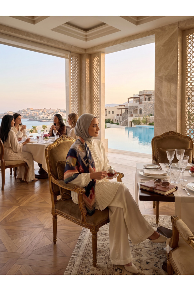 وشاح كتف مربع الشكل 140x140 سم - زير