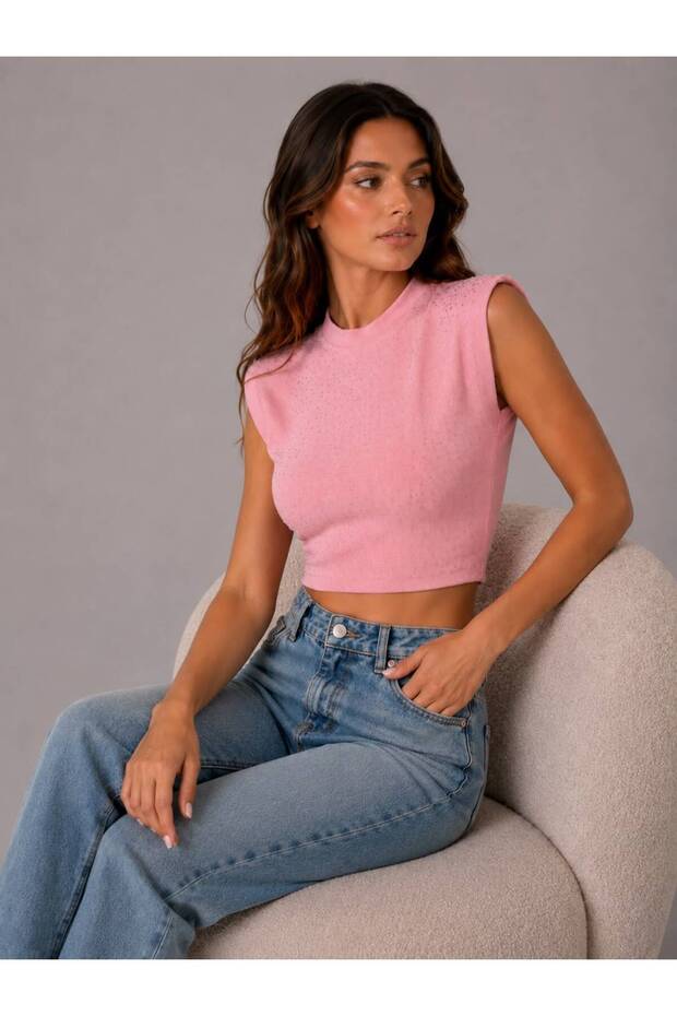 Women's Jewelled Crop