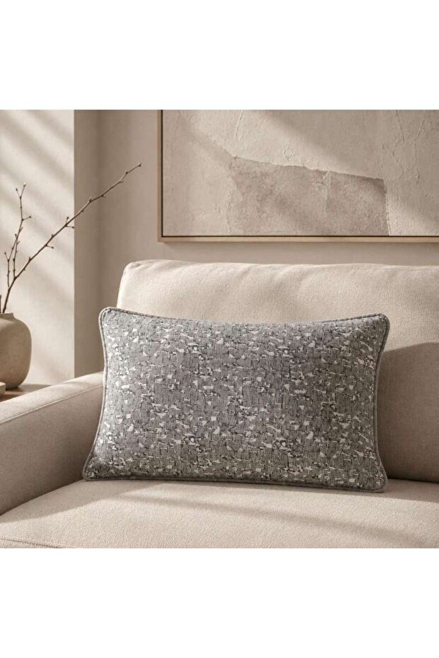 Atlanta Abstract Down Alternative Filled Cushion 40x60cm-moonrock