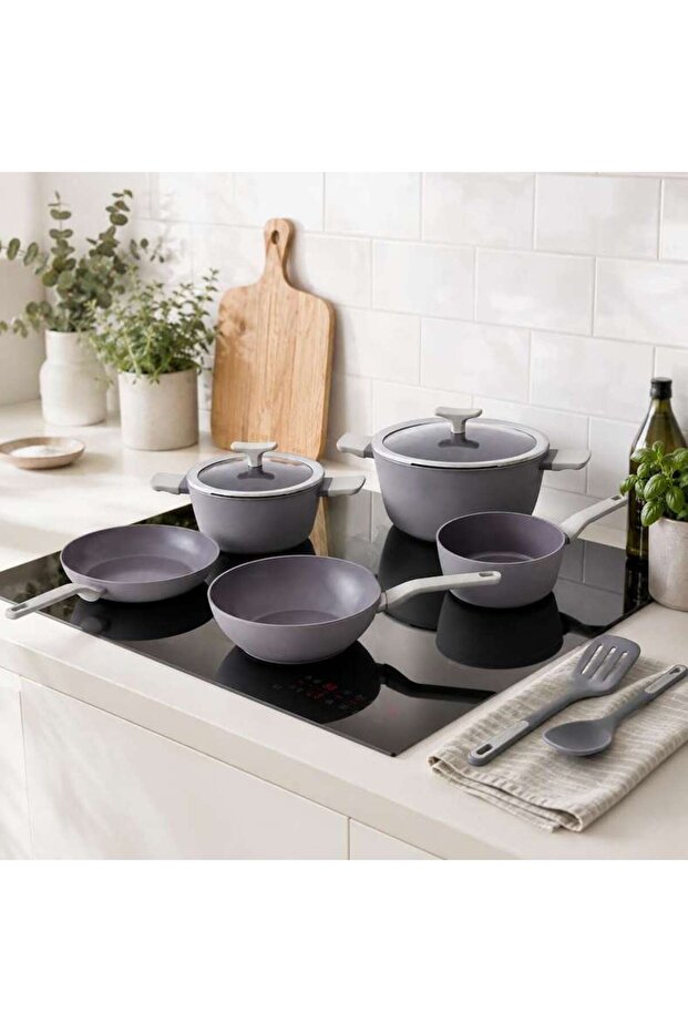 Berghoff Shadow 9-piece Cookware Set - Grey