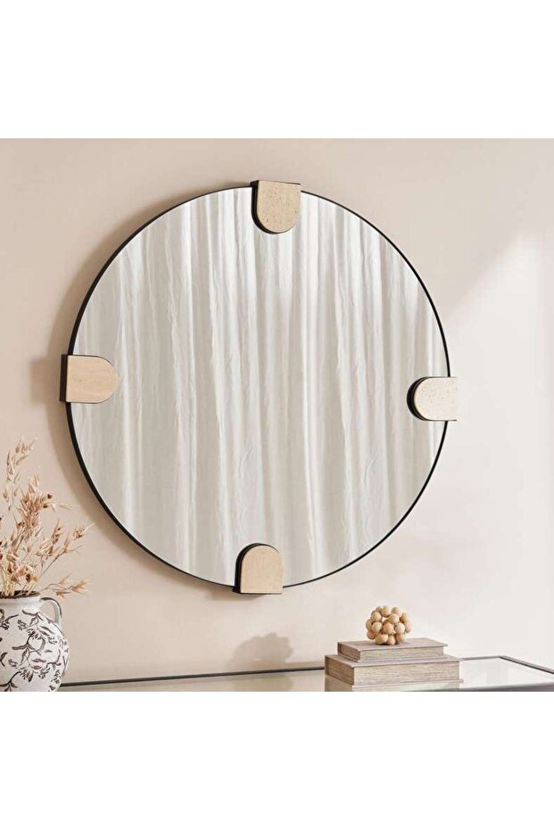 Lumar Wall Mirror Dia 92.5cm - Black