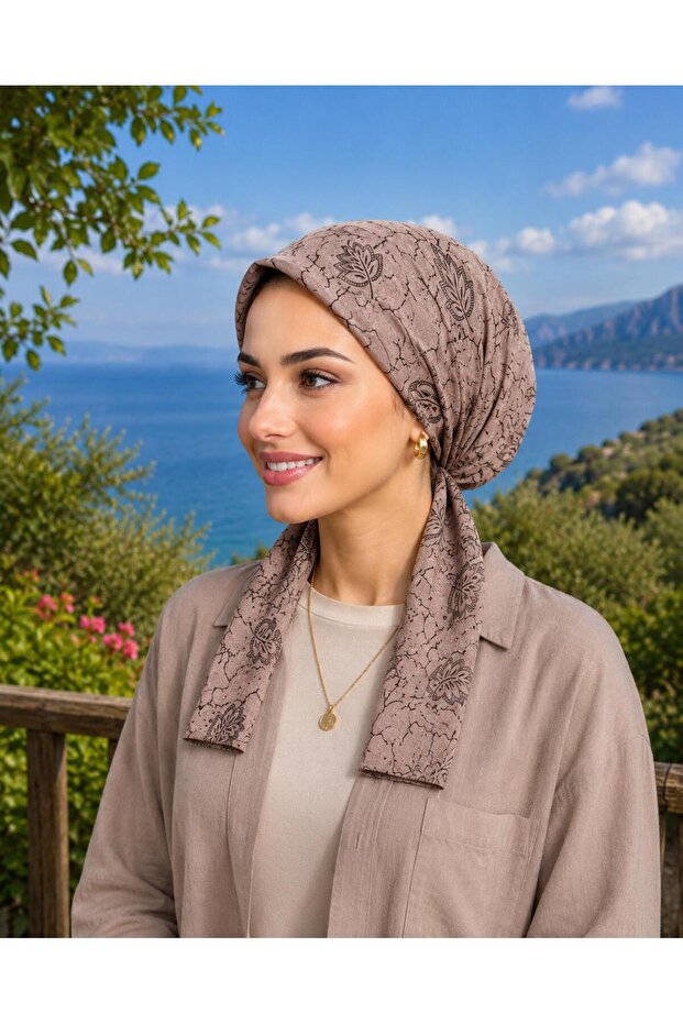 وشاح قطني، قماش دائري، لا ينزلق
