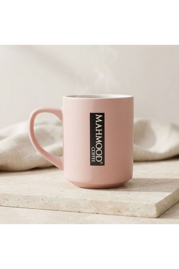 Pink Porcelain Mug with Motto