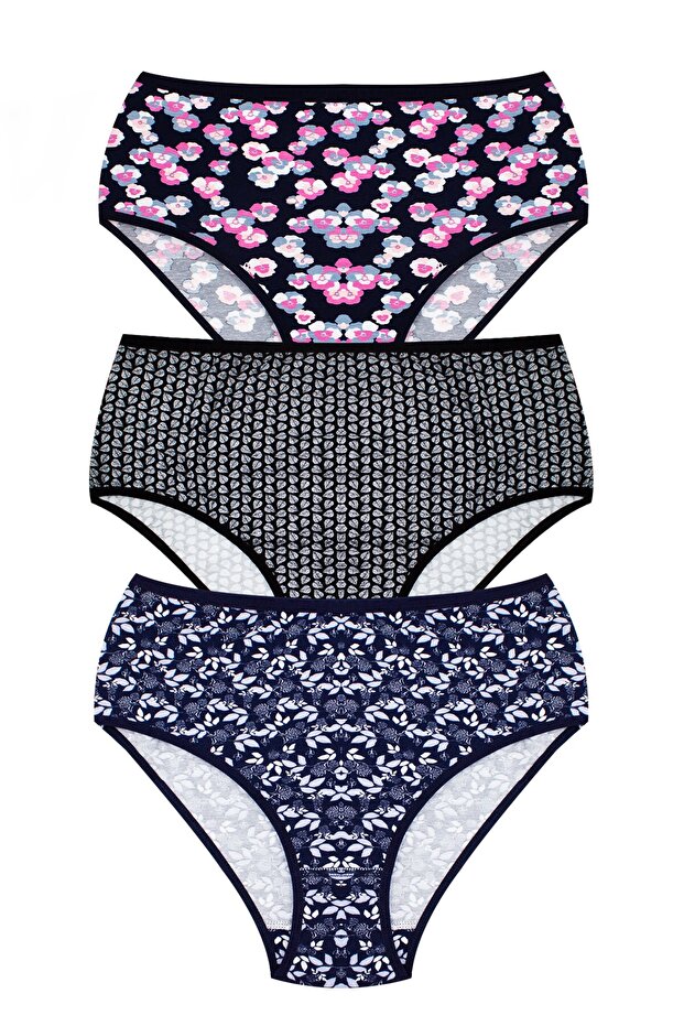 Women's Panties 3-Pack, Bato, High Waist Panties, High Cut (96% Cotton - 4% Elastane)