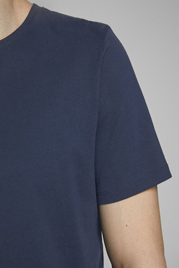 JJEORGANIC BASIC TEE SS O-NECK NOOS كحلي - 6