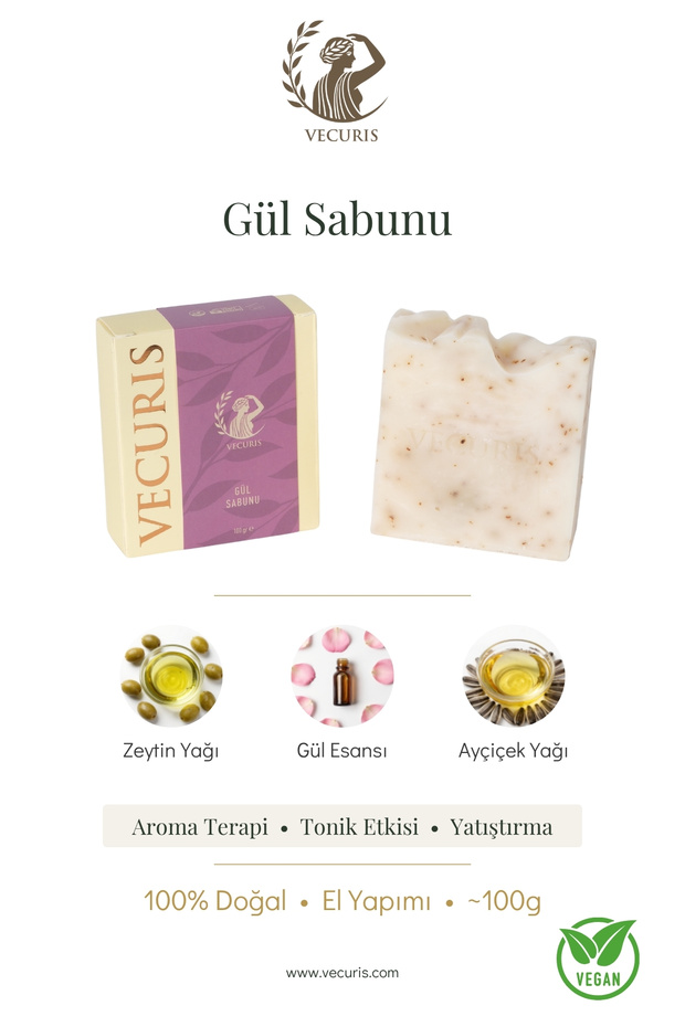 Aromatherapy Rose Soap | Rose Petals and Olive Oil | Natural Soap