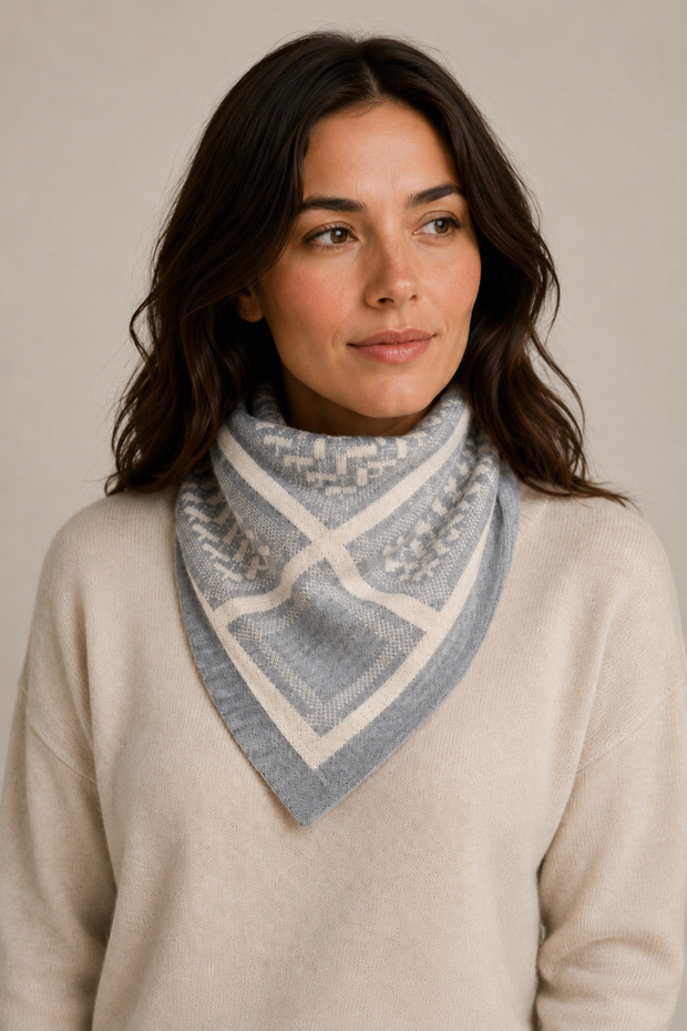 Patterned Knitwear Scarf - 2