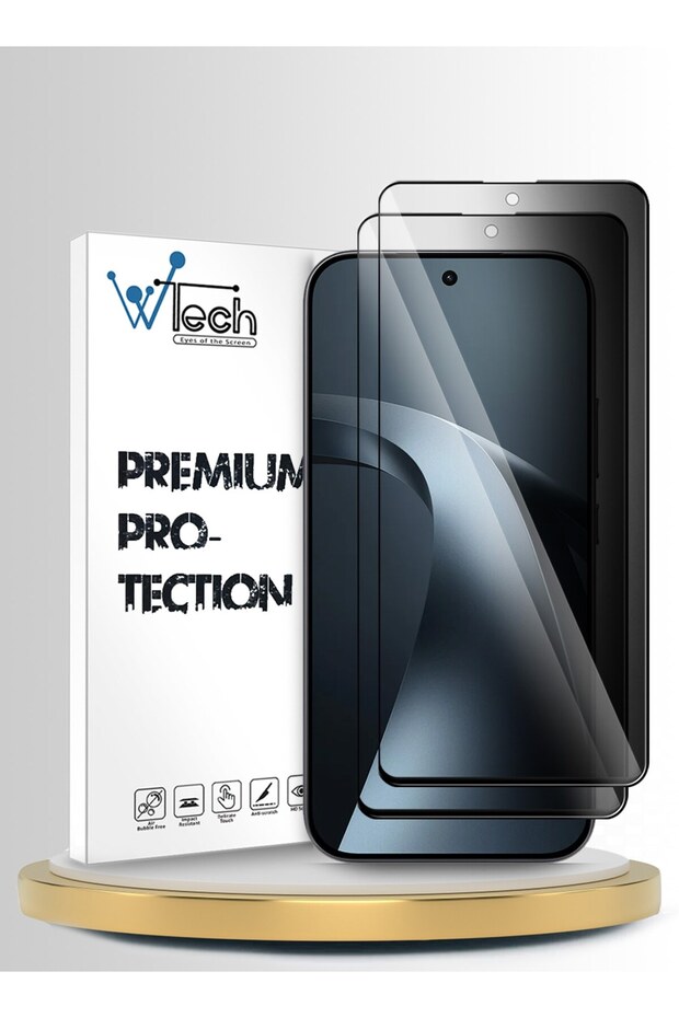 Xiaomi 17T Pro 5G 2026 Premium E2E Series Privacy Full Cover Tempered Glass 2 Pack Clear/Black